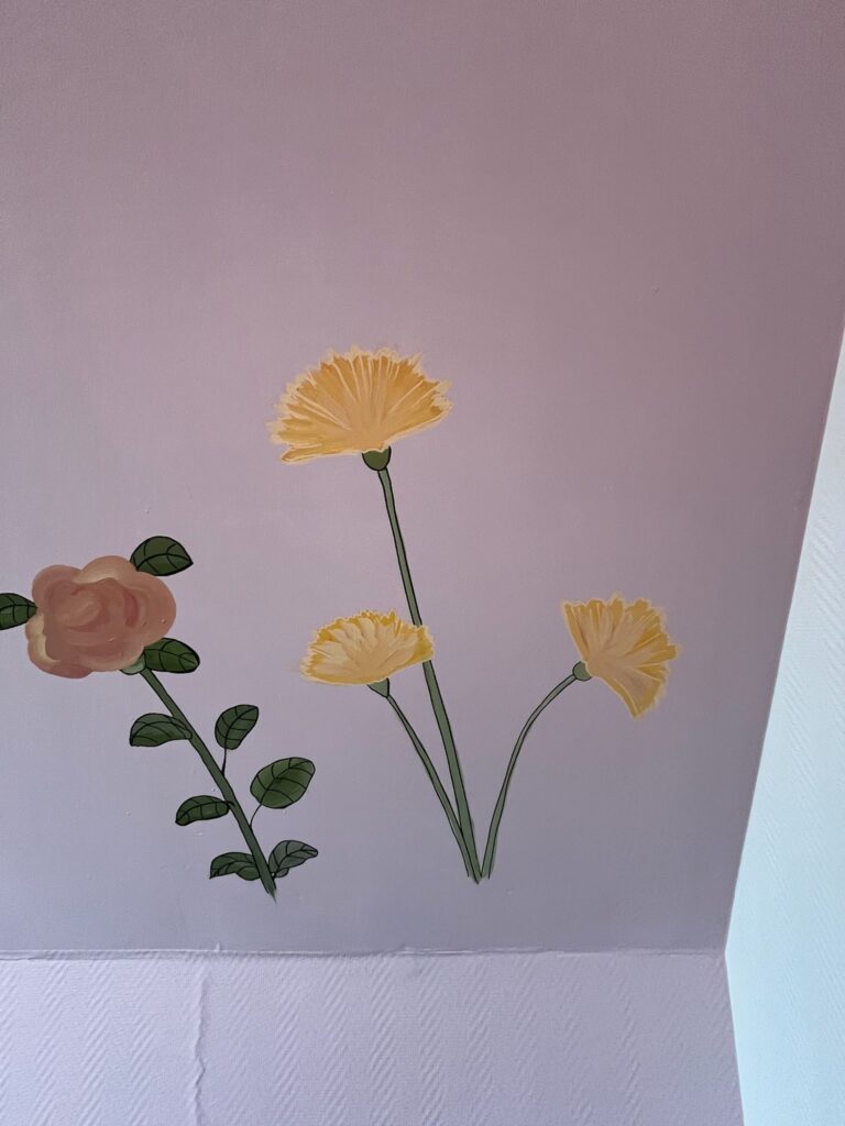 Eenhoorn muurschildering kinderkamer